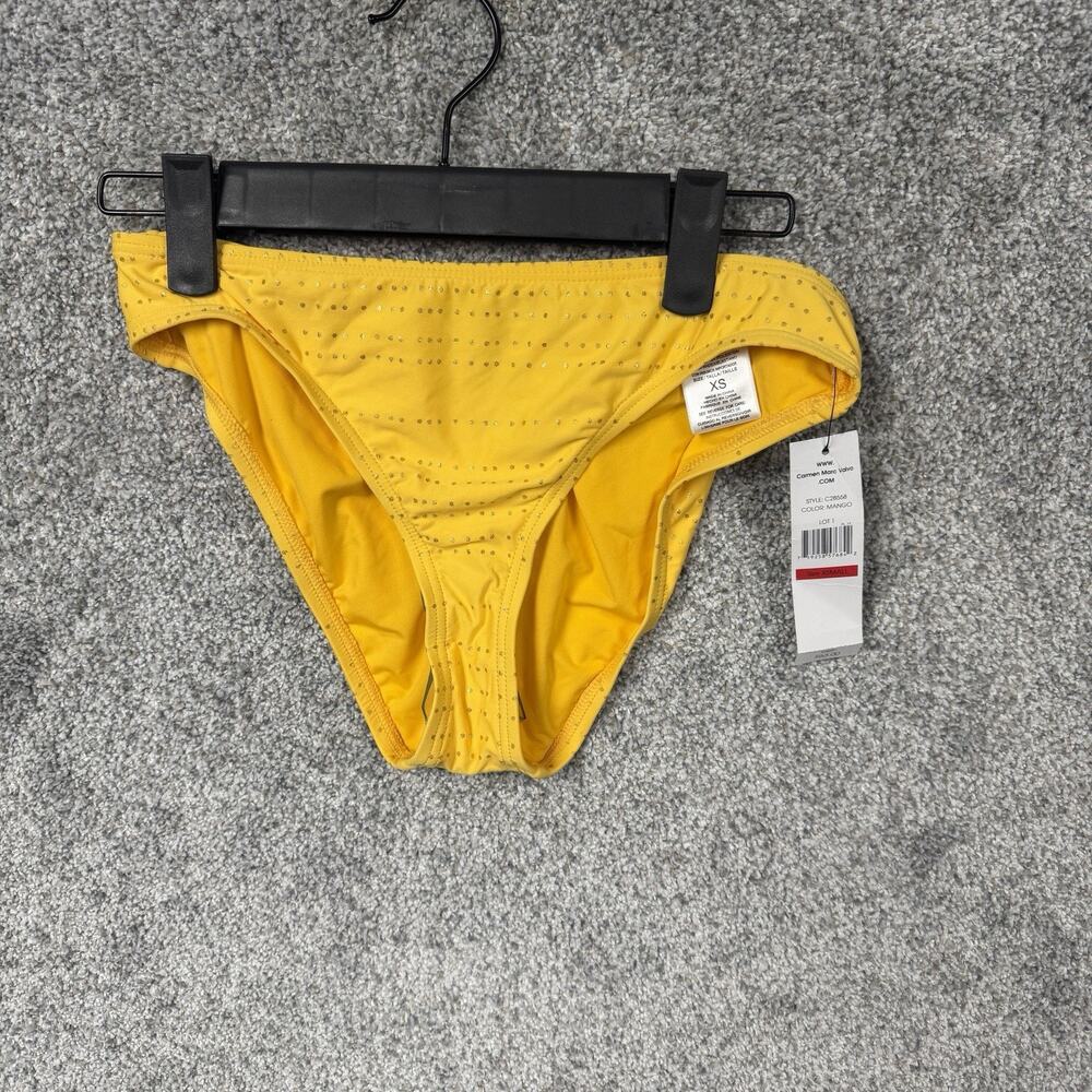 Carmen Marc Valvo Bikini Bottom XS Resort Glam Designer Swim Luxe Mediterranean